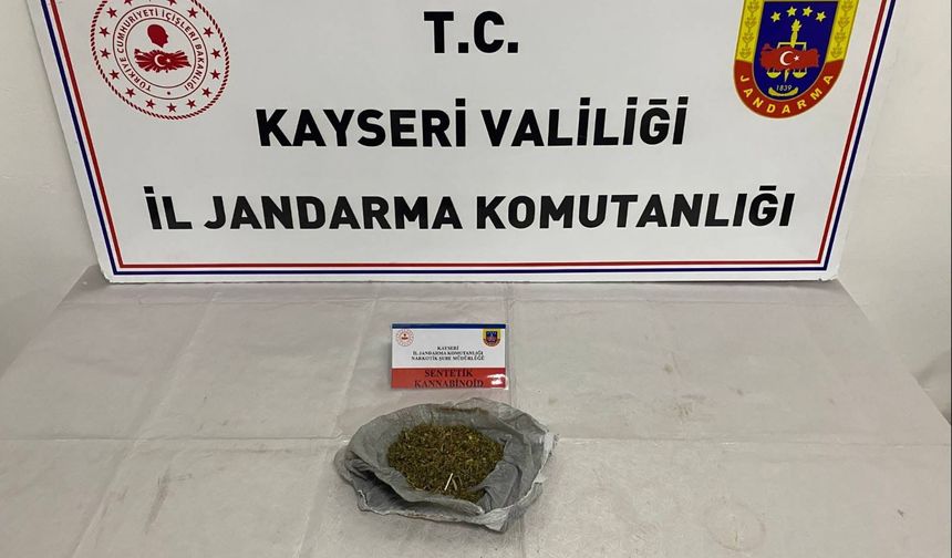 Kayseri Jandarmasından Yasaklı Madde Operasyonu